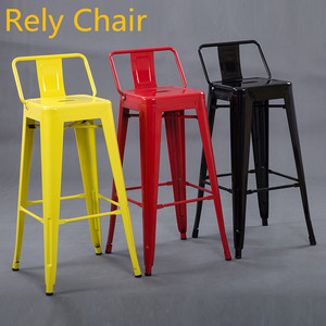 Popular Cafe Restaurant Iron Metal <strong>Stool</strong> Colorful <strong>Low</strong> Back Rest Bar <strong>Stool</strong> - Product Image 1