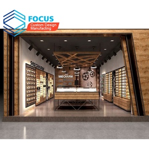 Hiện Đại Quang cửa hàng thiết kế nội thất <span class=keywords><strong>Showcase</strong></span> gỗ Eyewear Sunglasses hiển thị với xoay và có thể gập lại tính năng - Product Image 4