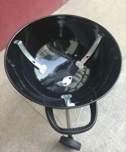 Parrilla ahumada para barbacoa, parrilla negra con carrito, hervidor de carbón y manzana - Product Image 4