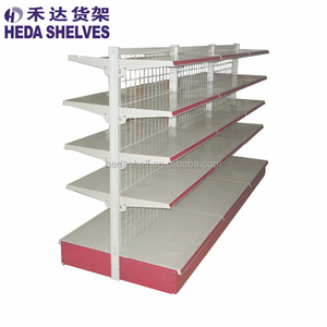 Metal inoxidable pantalla supermercado góndola estante de <span class=keywords><strong>la</strong></span> tienda con malla de alambre utilizado para <span class=keywords><strong>el</strong></span> <span class=keywords><strong>mercado</strong></span> - Product Image 1