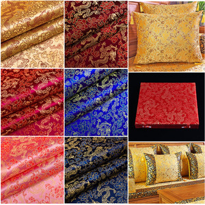 Splendido tessuto cuscino del divano indumento di seta metallico tessuto broccato drago in Cina tessile - Product Image 2