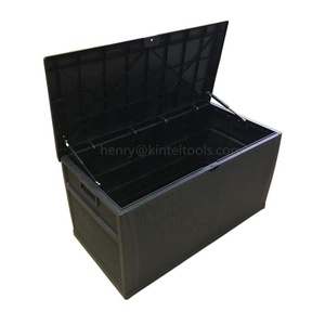 450L big rattan home storage box black