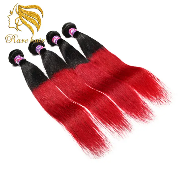 LSY Un Donateur Pleine Cuticule Vierge Malaisienne Vierge Cheveux Ombre Rouge Tissage de Cheveux Raides