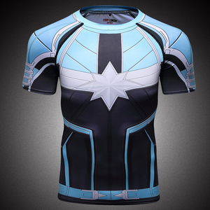 Camisetas con estampado de superhéroes de <span class=keywords><strong>Endgame</strong></span>, ropa de gimnasio para hombre, camiseta de compresión con cuello redondo, lo más nuevo - Product Image 5