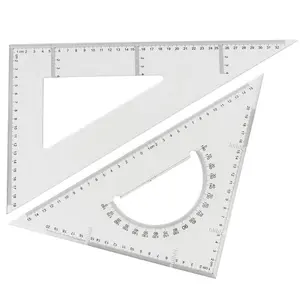 HW-TR30 office Triangle ruler set 2pcs pvc packing Haiwen brand ruler set triangle scale set square for office school