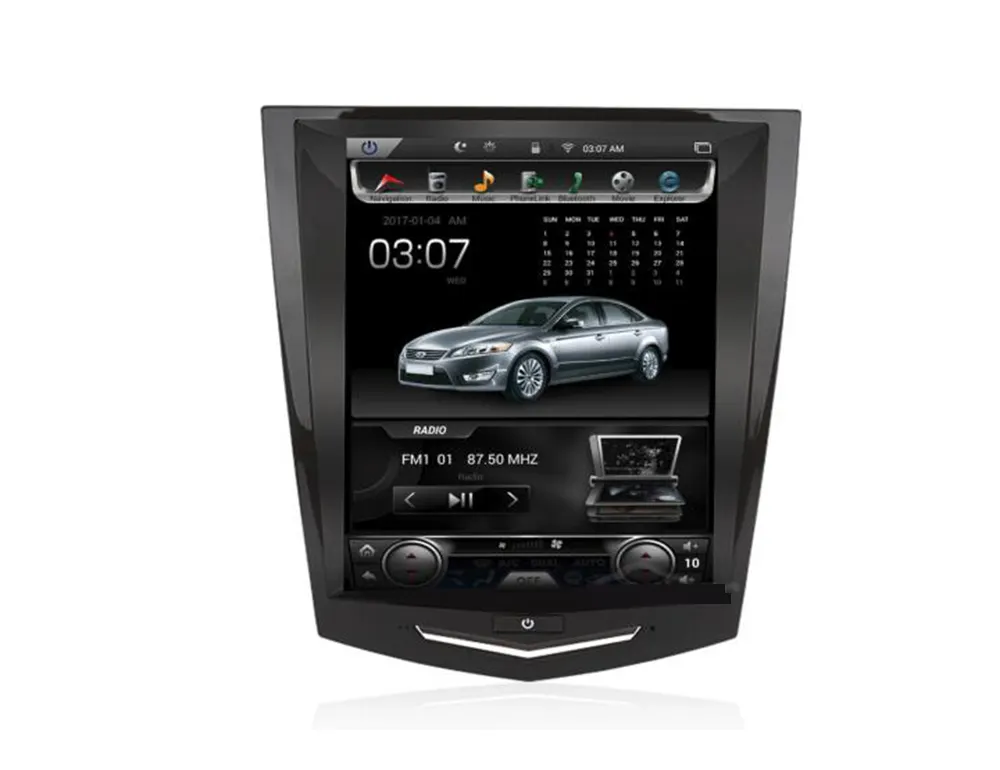 10.4Inch Tesla Màn Hình Android 9.0 Hệ Thống Xe Dvd Player Cho Cadillac XTS 2013 -2018 WiFi 4 + 64GB GPS + Đài Phát Thanh + AUX IN