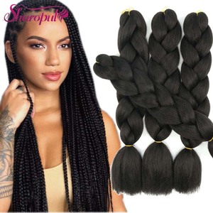 Jumbo intrecciare i capelli capelli sintetici intrecciato trecce di capelli sintetici di estensione dei capelli commercio all'ingrosso - Product Image 1