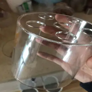 Tubo acrílico de plástico transparente de grande diâmetro