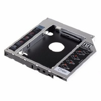 Aluminium Universal SATA Antarmuka 12.7mm 2.5 "Hard Disk Drive Case Laptop CD/DVD 2nd SSD HDD Optibay Caddy