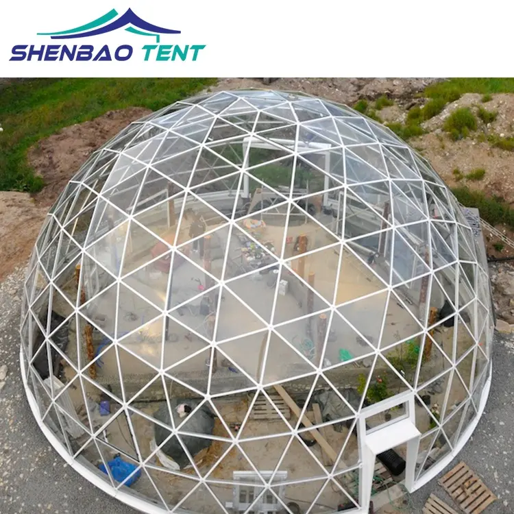 मौसम प्रतिरोध यूवी संरक्षण आउटडोर ग्रीनहाउस Geodesic गुंबद तम्बू