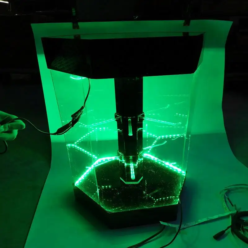 Verde luce casella di visualizzazione acrilico illuminato a led