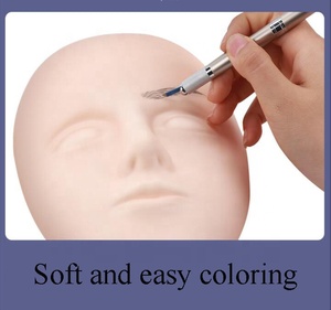 Poids léger Silicone <span class=keywords><strong>tatouage</strong></span> Microblading pratique peau 3D tête visage lèvre sourcil <span class=keywords><strong>tatouage</strong></span> peau Mannequin <span class=keywords><strong>poupée</strong></span> visage tête - Product Image 6