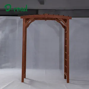 Diseños de arco de madera puerta jardín flor pérgola jardín arco