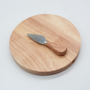 Juego de tabla de queso de forma redonda personalizada al por mayor con cuchillo de queso para uso en la cocina - Product Image 3