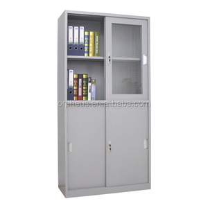 Almacenamiento <span class=keywords><strong>Industrial</strong></span> muebles de oficina <span class=keywords><strong>armario</strong></span> de Metal <span class=keywords><strong>armario</strong></span> bloqueo 4 puerta corredera cristal gabinete - Product Image 3