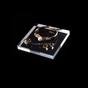 <span class=keywords><strong>Lucite</strong></span> Mücevher Buzlu Perspex Eğimli Üst Küpe Tutucu Takı düğme küpe Ekran Akrilik Standı Piercing ile Delik