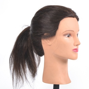 Venta al por mayor 100% cabeza de Maniquí de cabello humano peluquero cabeza de <span class=keywords><strong>muñeca</strong></span> cabeza de entrenamiento peluquero - Product Image 3