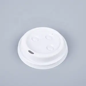 Weißer Einweg-Kaffee zum Mitnehmen zum Mitnehmen Pappbecher deckel Kunststoff gewölbte Deckel