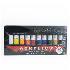 Ensemble de <span class=keywords><strong>peinture</strong></span> <span class=keywords><strong>acrylique</strong></span> professionnelle pour corps lourd, 10 tubes de 20 ml, pour verre, toile et papier, non toxique - Product Image 2