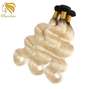 1B613 # <span class=keywords><strong>Miel</strong></span> Platine Blonde Noir Racines Armure de <span class=keywords><strong>Cheveux</strong></span> Humains, vierge Blonde Trame <span class=keywords><strong>Cheveux</strong></span> Faisceaux Avec Fermeture - Product Image 5