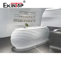 Ekintop modern design reception desk counter, white reception desk for hotel