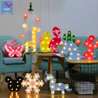Cactus de unicornio en forma de decoración de escritorio de marquesina luz de noche Led llevó la luz del adorno decoración de Navidad motivo lámpara Led