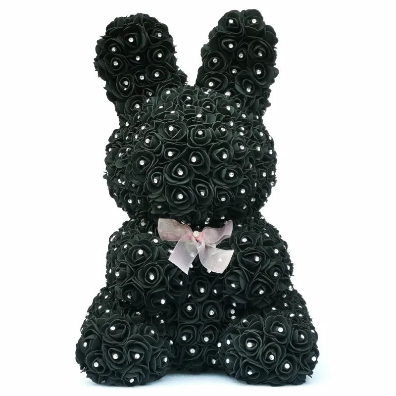 Bestseller 40CM Ostern Rose Diamant Hase Kaninchen Bär Tierform Rose Valentinstag Liebe