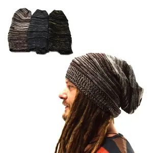 Blend Color Knit Rasta牙买加Reggae Slouchy Dreadlocks Beanie Hat
