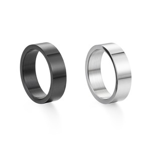 Thiết kế mới thương mại nước ngoài trang sức giá rẻ bán buôn Mens đơn giản bóng thép không gỉ <span class=keywords><strong>Class</strong></span> Nhẫn - Product Image 1