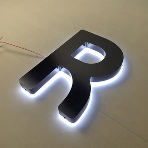 Negro de titanio de acero inoxidable de la letra de canal Led señal Led borde iluminado letra de canal señal - Product Image 1
