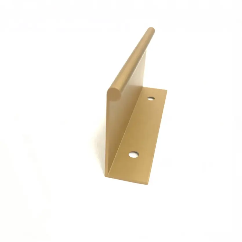 Eloxiert Matt Gold Farbe Möbel Schrank und Küche Verwendung Aluminium Profil Rand Finger Pull Griffe