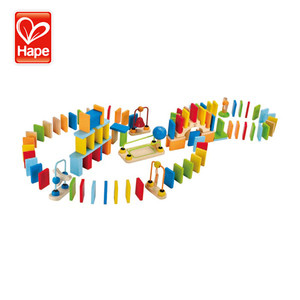 Hape marca educativos construir el domino trail divertido de madera dominó bloques - Product Image 4