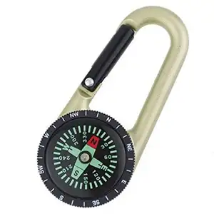 Móc Chìa Khóa Carabiner Kim Loại Với La Bàn Đi Bộ Leo Núi