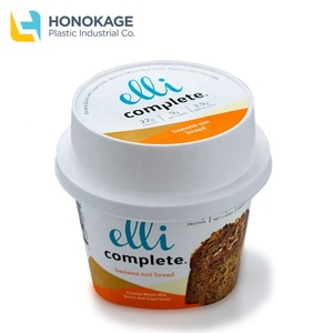 Fabrikant Eco-Vriendelijke Custom Logo Gedrukt Ronde Yoghurt Potten Yoghurt <span class=keywords><strong>Plastic</strong></span> Container Yoghurt Beker - Product Image 2