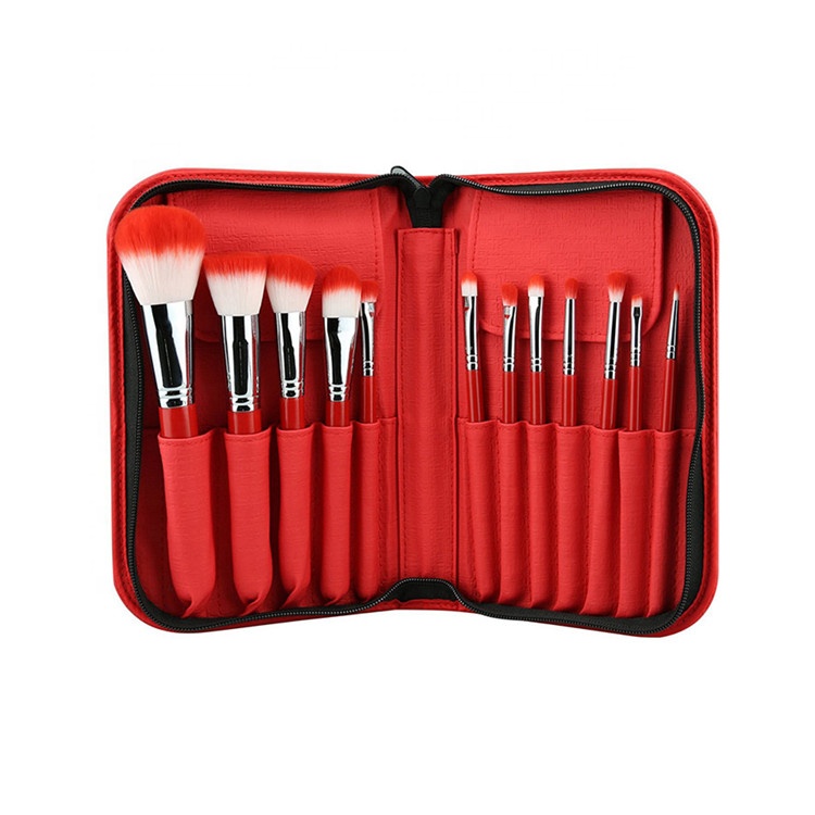 Высокое качество 12 шт. Красота Косметика Макияж Кисти набор с косметичкой