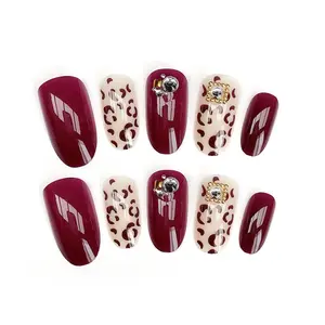 Factory Direct Sale Price Artificial Fingernails False Nails Full Cover coffin Ballet frosted Nail Tips