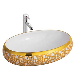 Venta caliente hotel utilizado anteriormente contra baño al aire libre de oro de lavabo - Product Image 3