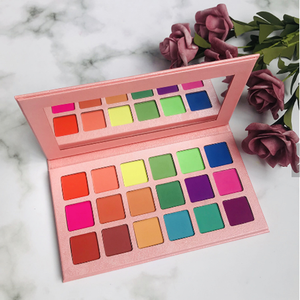 2019 nuevo estilo de belleza cosméticos 18 colores mate y brillo paleta de sombra de ojos maquillaje imprimir el logotipo paleta de sombra de ojos maquillaje - Product Image 2