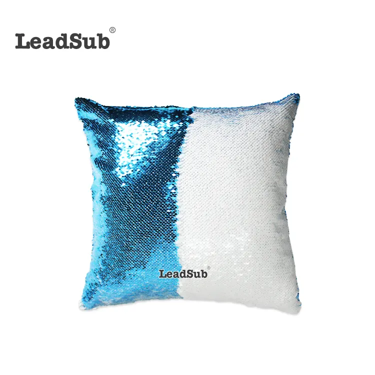 Hot selling custom sublimation decorative magic sequin pillow Bling color sequin pillow reverse mermaid sequin pillow with print