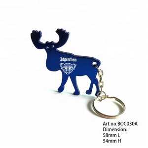 Venta caliente portátil logotipo láser alce en forma de botella de metal botella abridor clave titular - Product Image 1