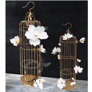 <span class=keywords><strong>Amazon</strong></span> vendedor caliente colgante decorativo pájaro jaula para boda soporte pequeño pájaro jaula - Product Image 4