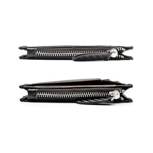 PU Carbon Da Chủ Thẻ Tín Dụng Nhỏ Rrid Chặn Tối Giản Người Đàn Ông Của Ví Với Túi Zip - Product Image 2