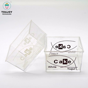 Tamaño personalizado rectangular pp ps taza tiramisu cake plástico postre - Product Image 4