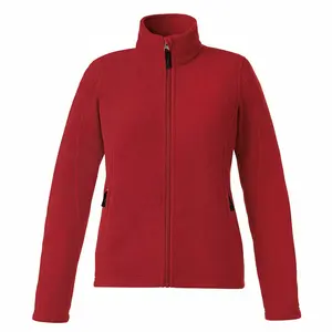 100% Polyester Factory OEM Grau Fleece Custom ized Canvas Baumwolle Damen Polar Fleece Jacke