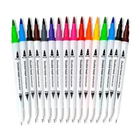 100 रंग डबल सिर पानी में घुलनशील रंग दोहरी टिप ब्रश मार्कर पेन