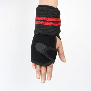 MKAS China Manufacturer Durable Nylon Thumb Hand Support Weightlifting Powerlifting Wrist Wraps Brace