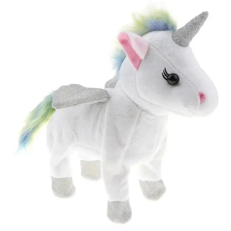 Glow in the dark sequin twinkle Plush Soft Animal Little Pony Stuffed Horse Toy