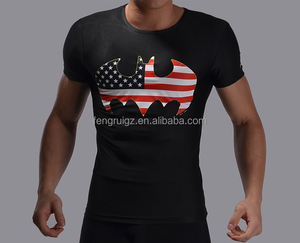Camiseta de <span class=keywords><strong>la</strong></span> impresión 3D de <span class=keywords><strong>la</strong></span> <span class=keywords><strong>manga</strong></span> 3D del palo del <span class=keywords><strong>gimnasio</strong></span> del super héroe de los hombres de encargo - Product Image 4