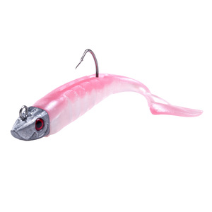 Leurre souple en plastique pour la pêche en eau salée, <span class=keywords><strong>Black</strong></span> Bass <span class=keywords><strong>Minnow</strong></span>, 9cm15g, avec tête de jig - Product Image 5