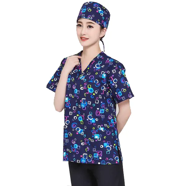 Women's Scrub Tops Printing Sap Uniform